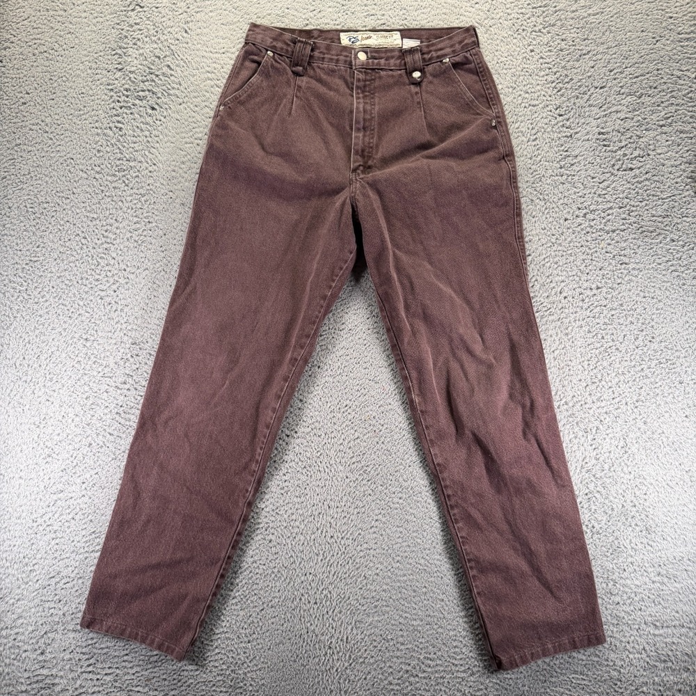 PS Jeans Womens 15 Brown Cotton Denim Straight Leg Classic Fit Workwear Travel